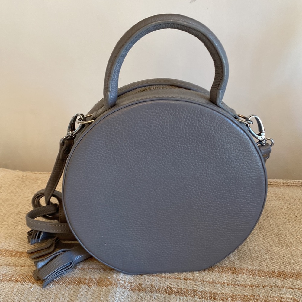 Anko Fidelitti Lady Anne Tesoro Gray Maxi Leather Bag - Picture 7 of 9